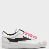 Sneakers Sanyako in tessuto bianco e rosa thul002