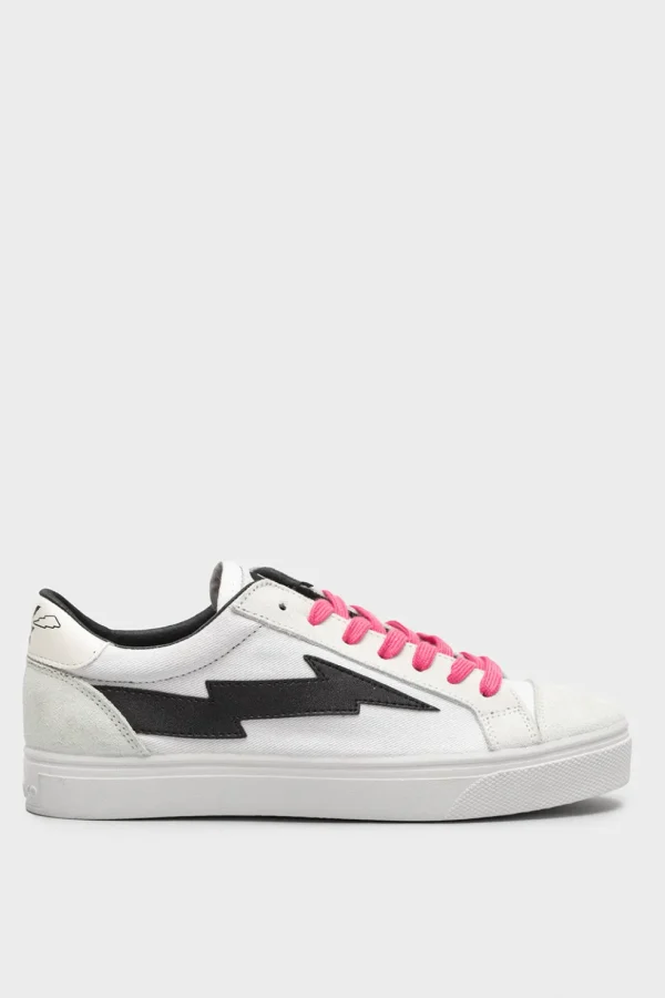 Sneakers Sanyako in tessuto bianco e rosa thul002