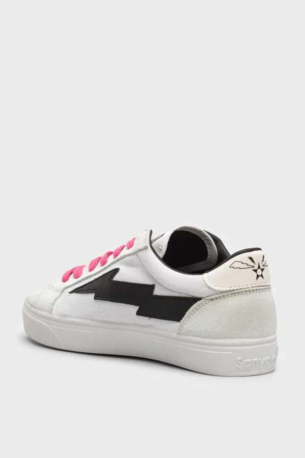 Sneakers Sanyako in tessuto bianco e rosa thul002