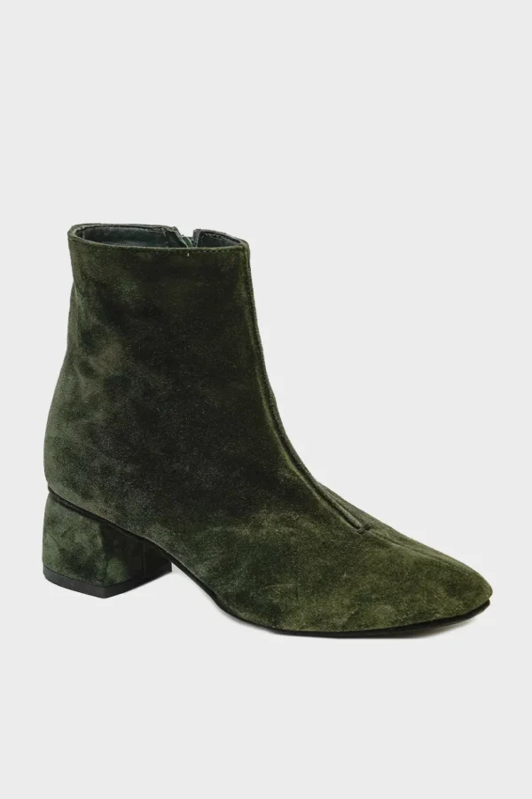 Stivaletto Polacchino Alexandra in camoscio verde 324600