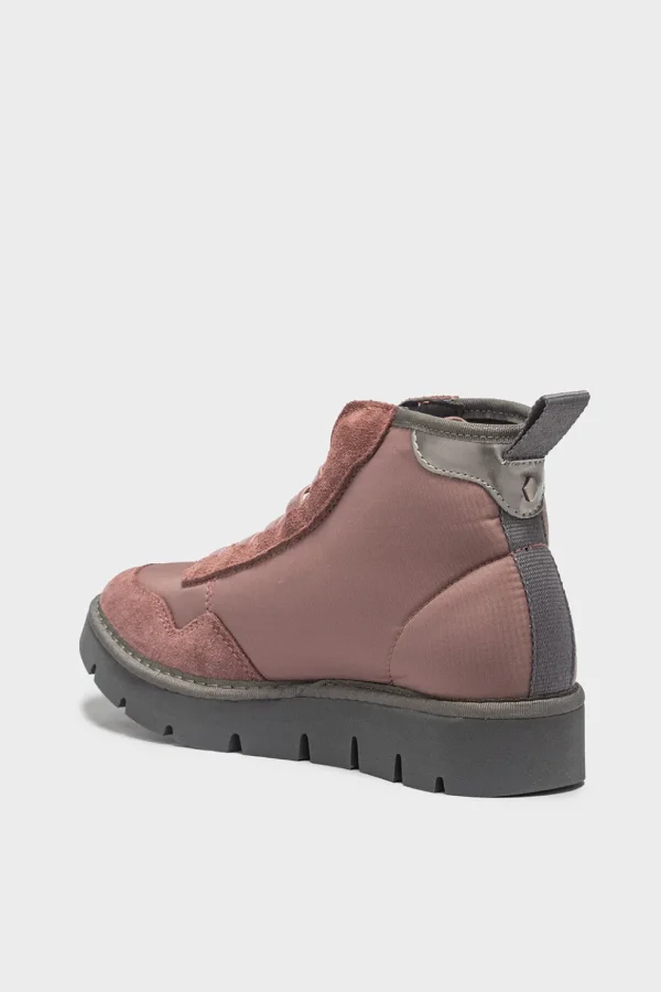 Stivaletto Polacchino Panchic in tessuto rosa P05/18