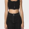 Top Crop Nu Black nero K23 11004