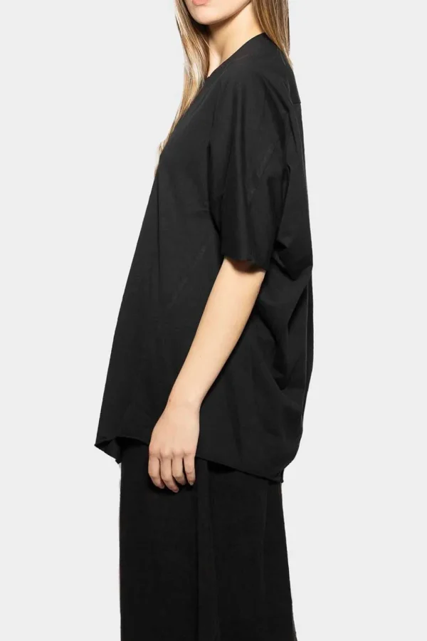 T-shirt Oversize Isabella Clementini in jersey nero i1285